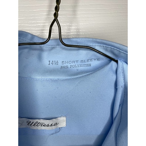 Vintage 1970s Ultressa Button Up Short Sleeve Shirt 14 1/2 - Picture 3 of 10